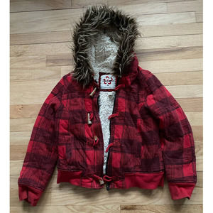 Limited Too Plaid Red Coat